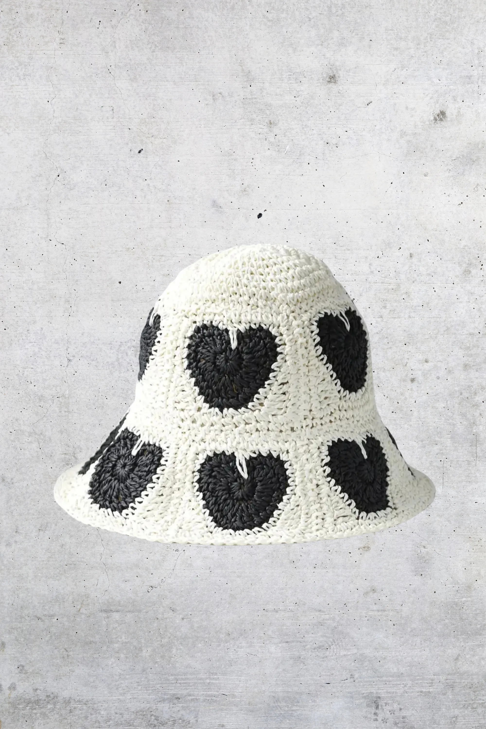 Heart Felt Crochet Hat Off White