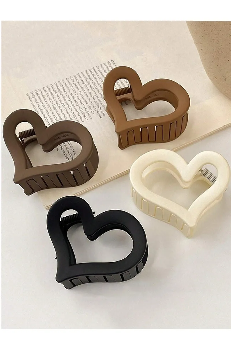 HEART HAIR CLAW CLIPS