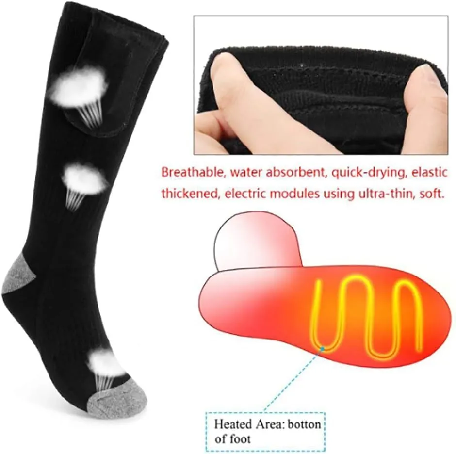 Heated Socks,Electric Heated Socks for Men & Women Winter Thermal Insulated Sock Battery Powered Heat Sox, Winter Foot Warmer Socks for Outdoor Sports