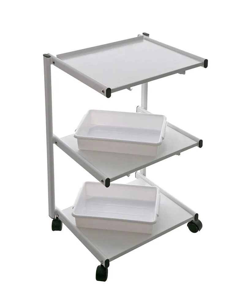 Heavy-Duty Metal Rolling Spa Cart w/ 2 Plastic Drawers