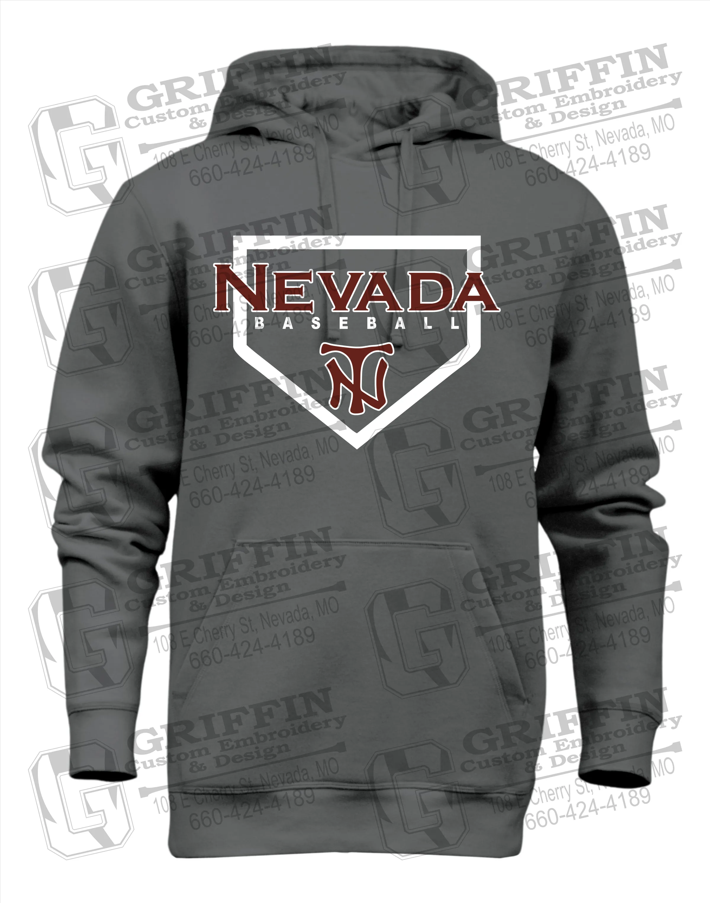 Heavyweight Fleece Hoodie - Baseball - Nevada Tigers 21-S