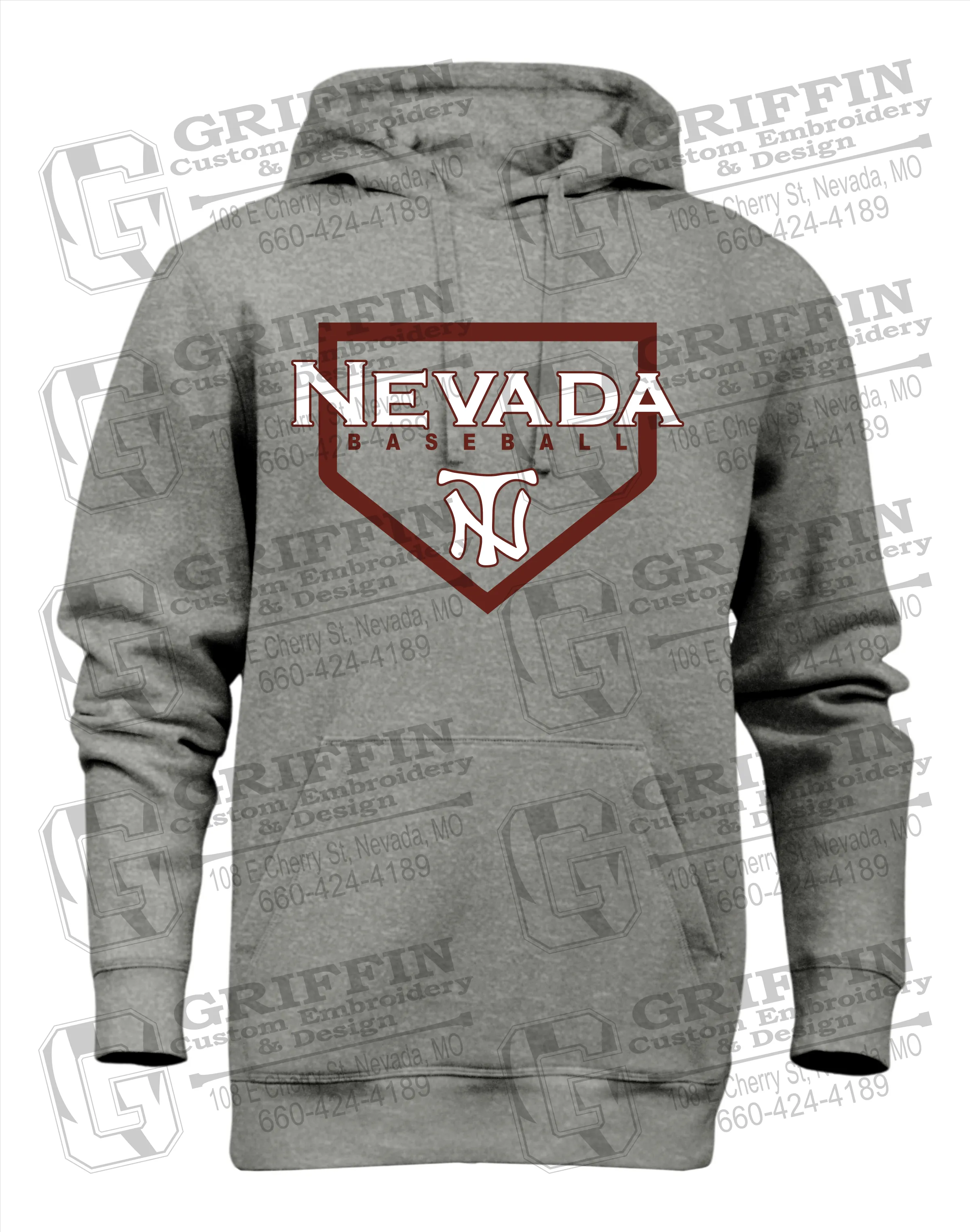 Heavyweight Fleece Hoodie - Baseball - Nevada Tigers 21-S