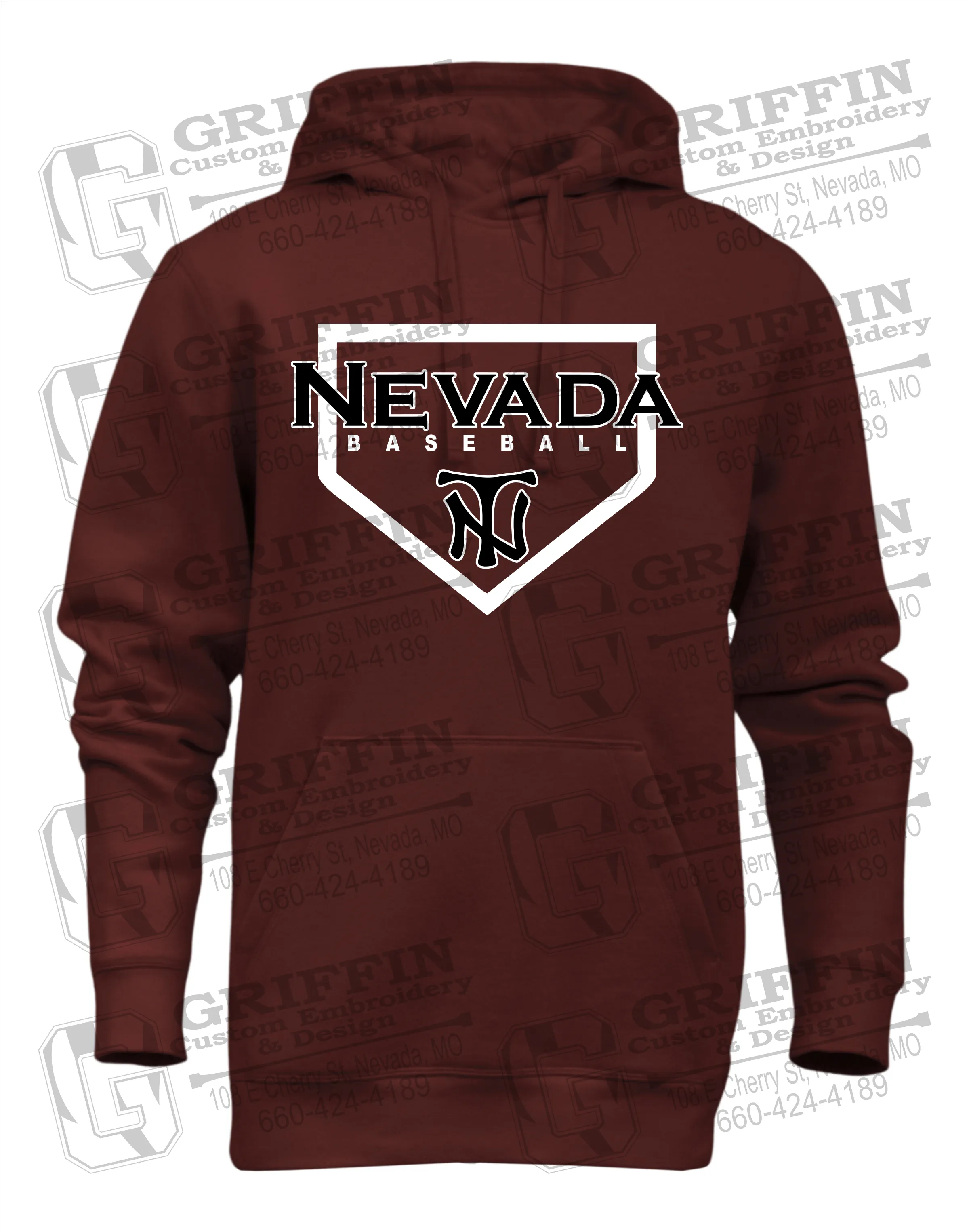 Heavyweight Fleece Hoodie - Baseball - Nevada Tigers 21-S