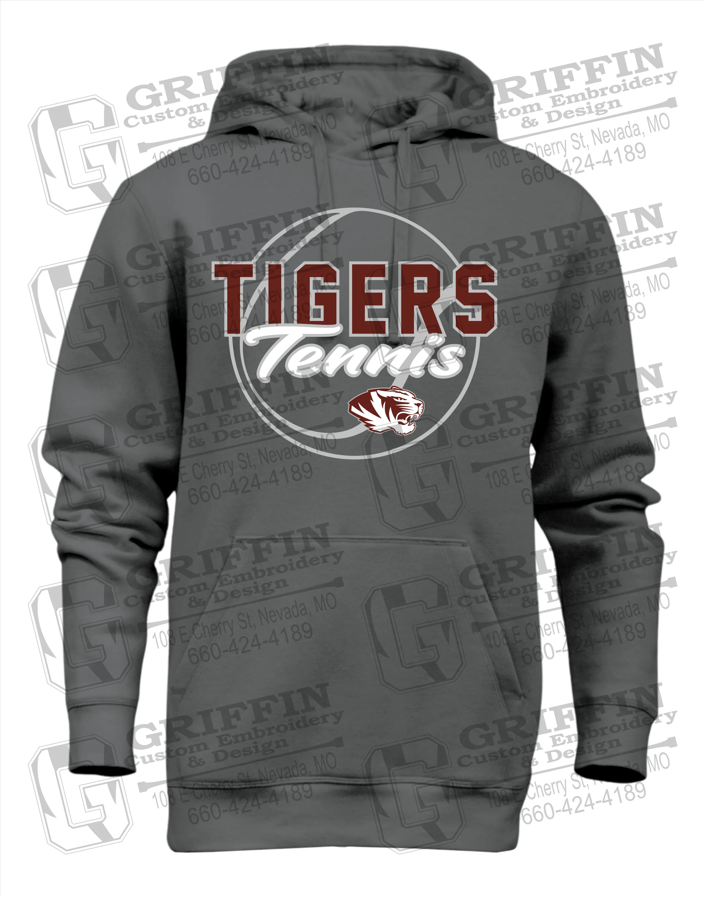 Heavyweight Fleece Hoodie - Tennis - Nevada Tigers 23-X