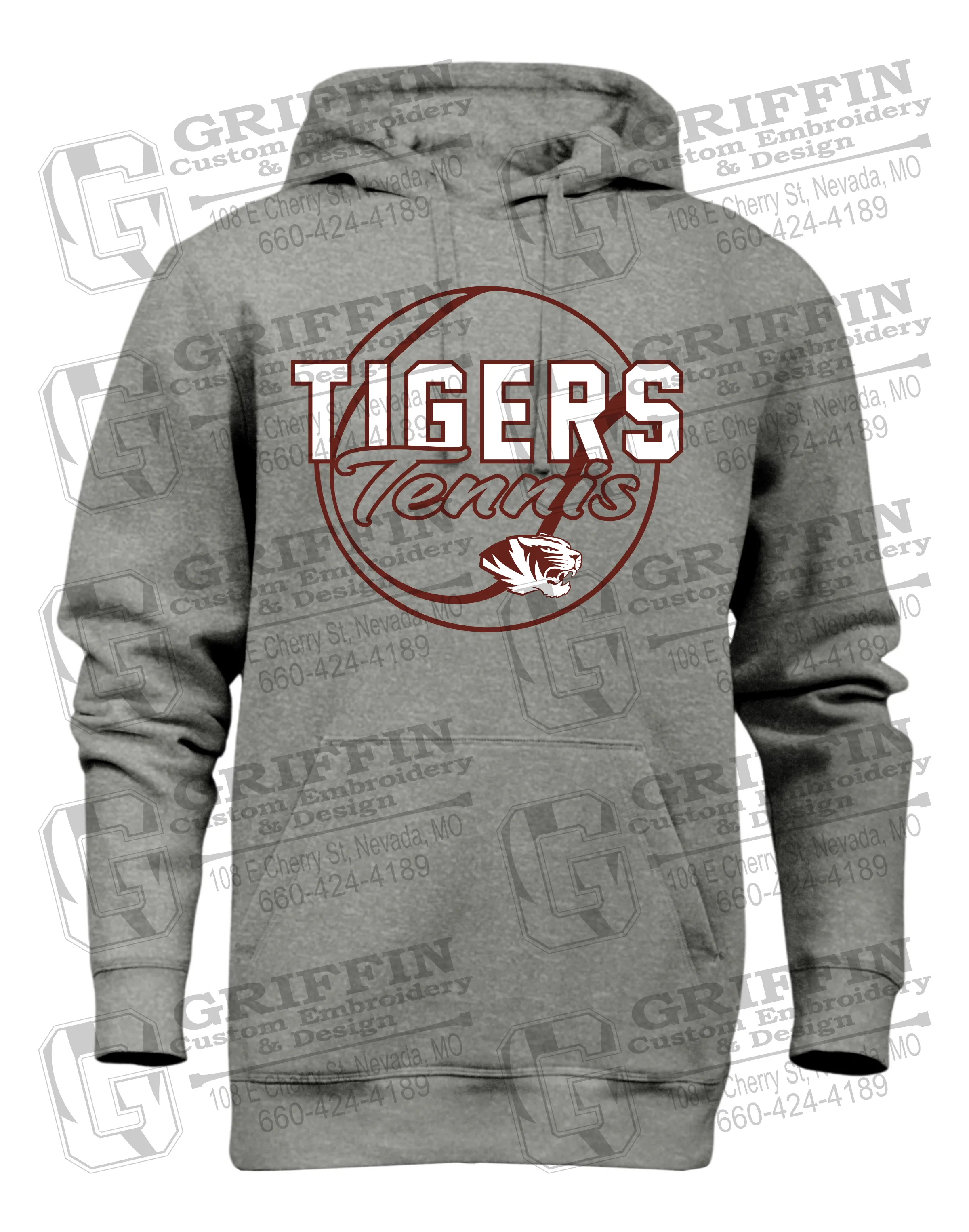 Heavyweight Fleece Hoodie - Tennis - Nevada Tigers 23-X