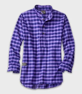 Henley Flannel Shirt - Purple Maze