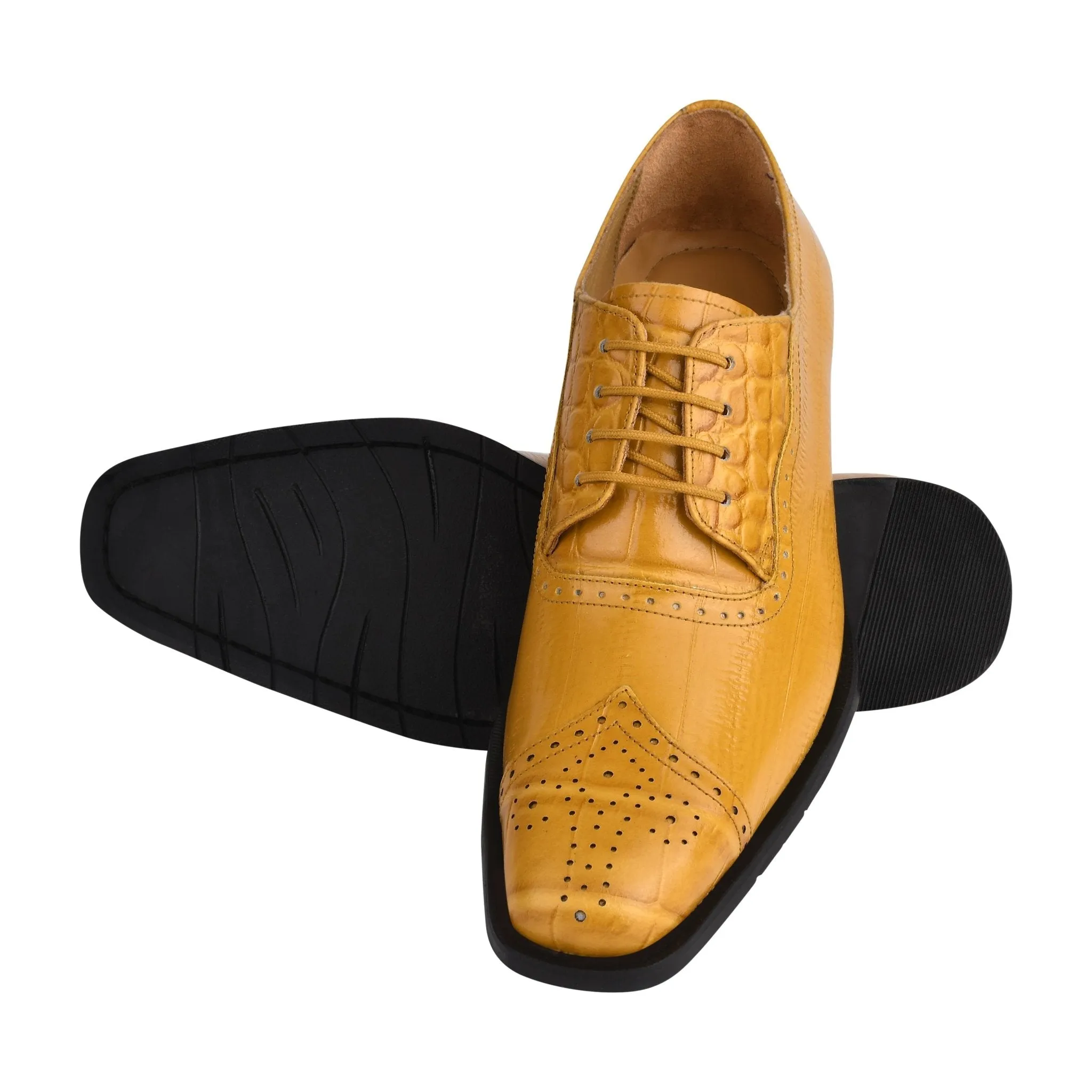 Henley Genuine Leather Oxford Style Brogue Dress Shoes