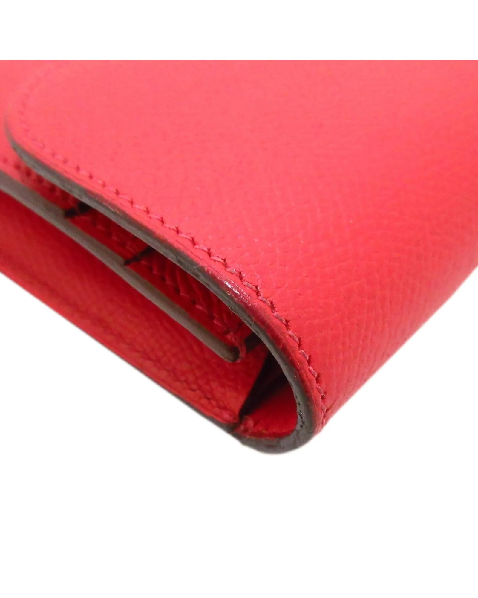 Hermes Bearn Wallet in Red