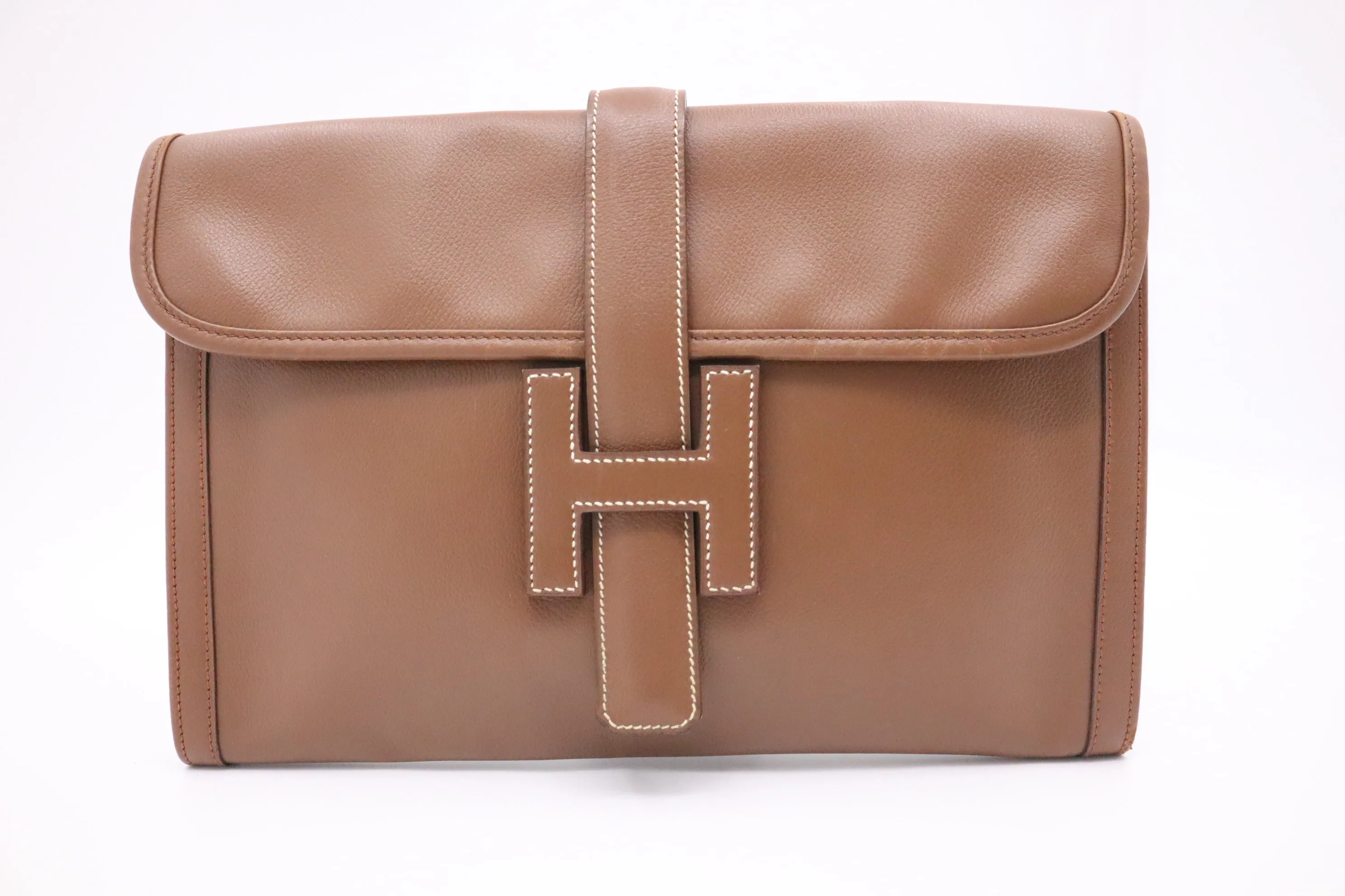 Hermes Jige Elan PM in Light Brown Leather