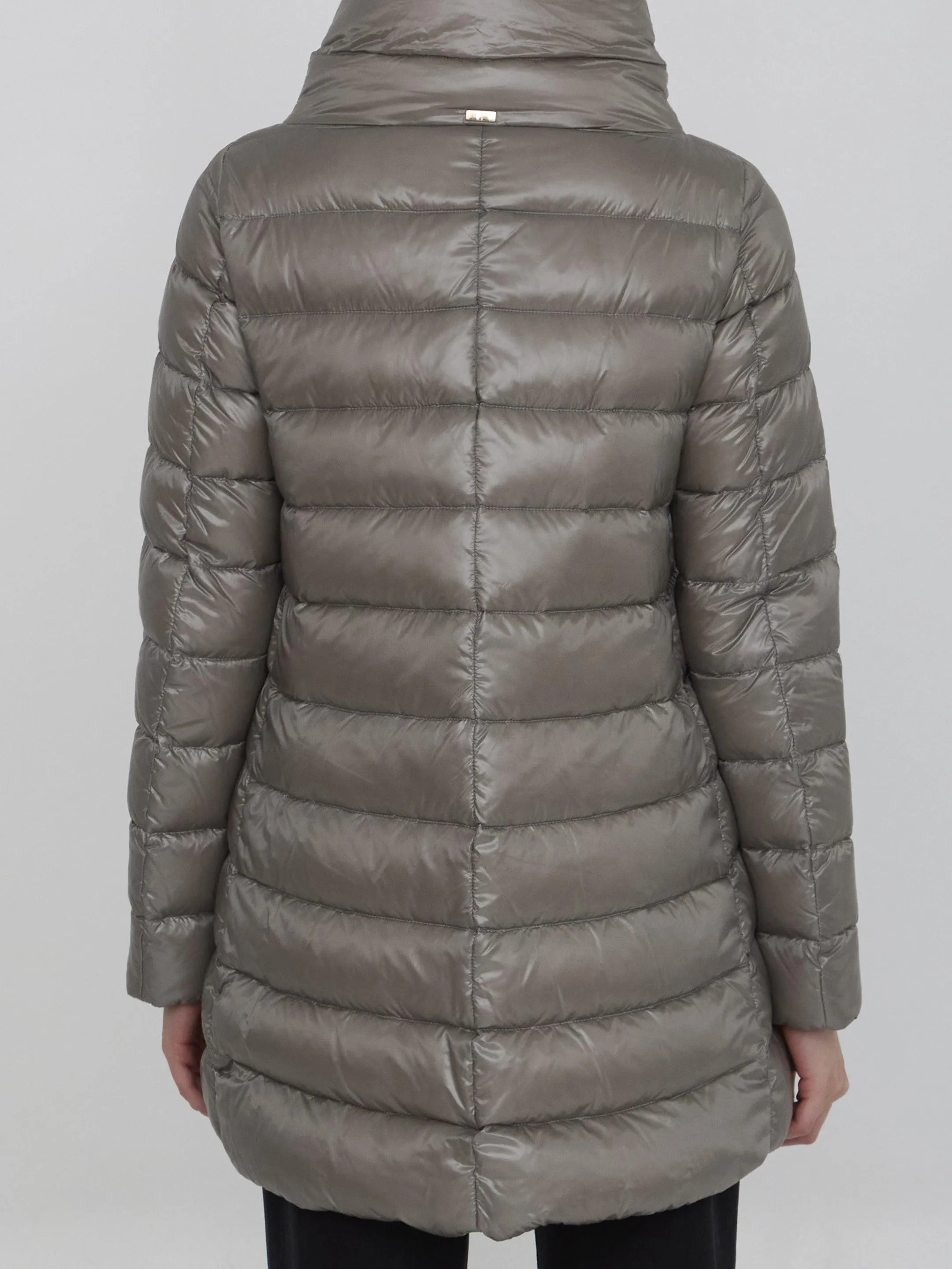 Herno Down Jacket In Nylon Gray