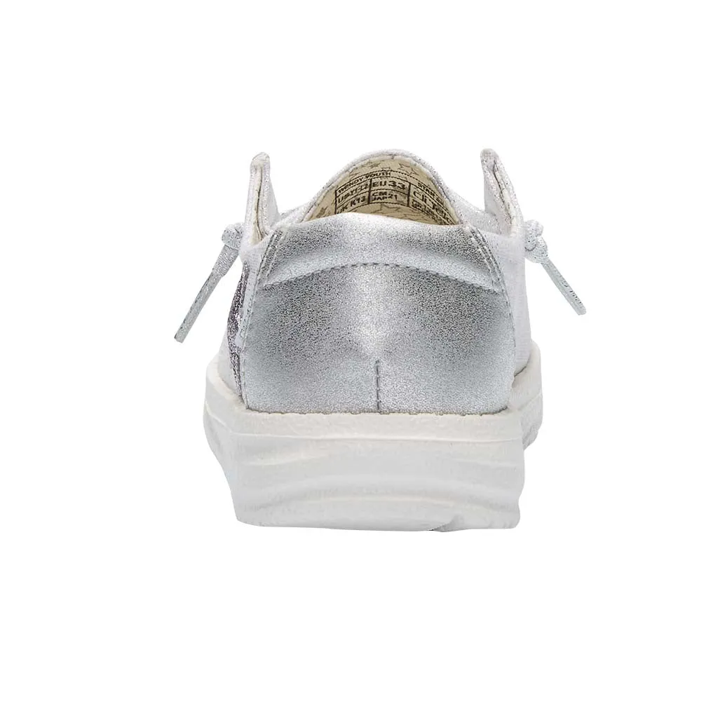 Hey Dude Children's Wendy Silver Star Shoes 130123921