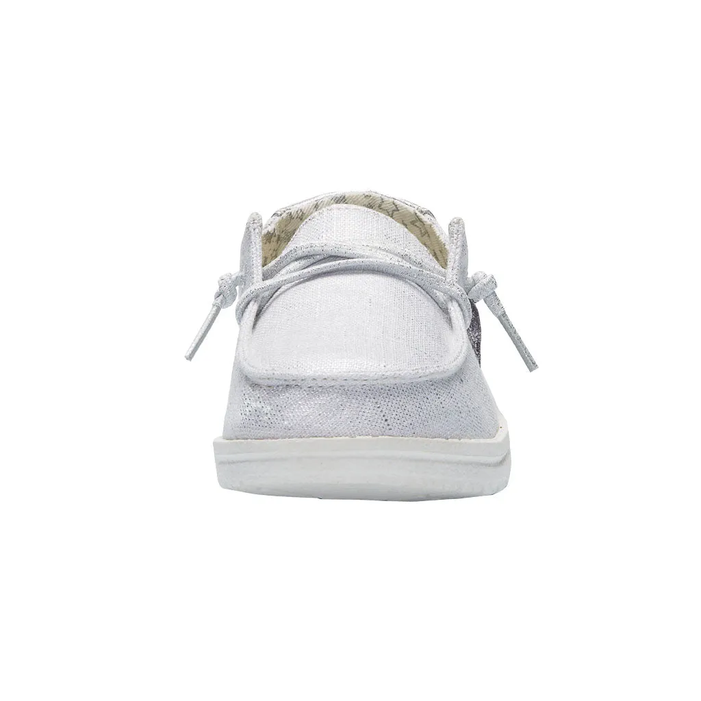 Hey Dude Children's Wendy Silver Star Shoes 130123921