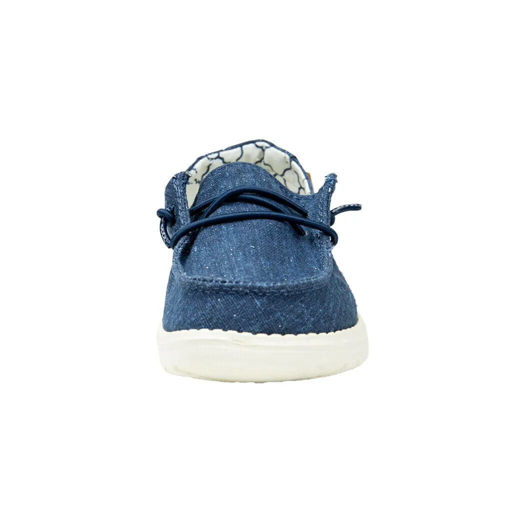 Hey Dude Childrens Wendy Sparkling Denim Shoes 130122411