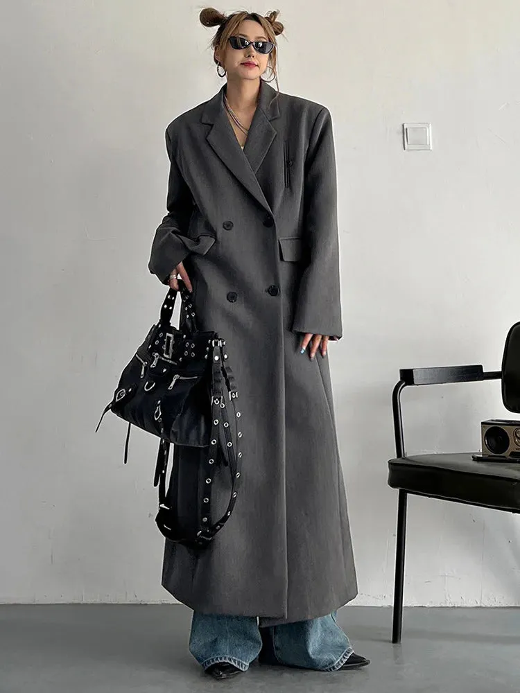 HEYFANCYSTYLE Soft Oversized Trench Coat