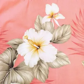 Hibiscus Joy Peach Hawaiian Cotton Fabric by the Yard