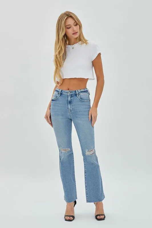 Hidden Jeans Medium Light Distressed Bootcut Jeans