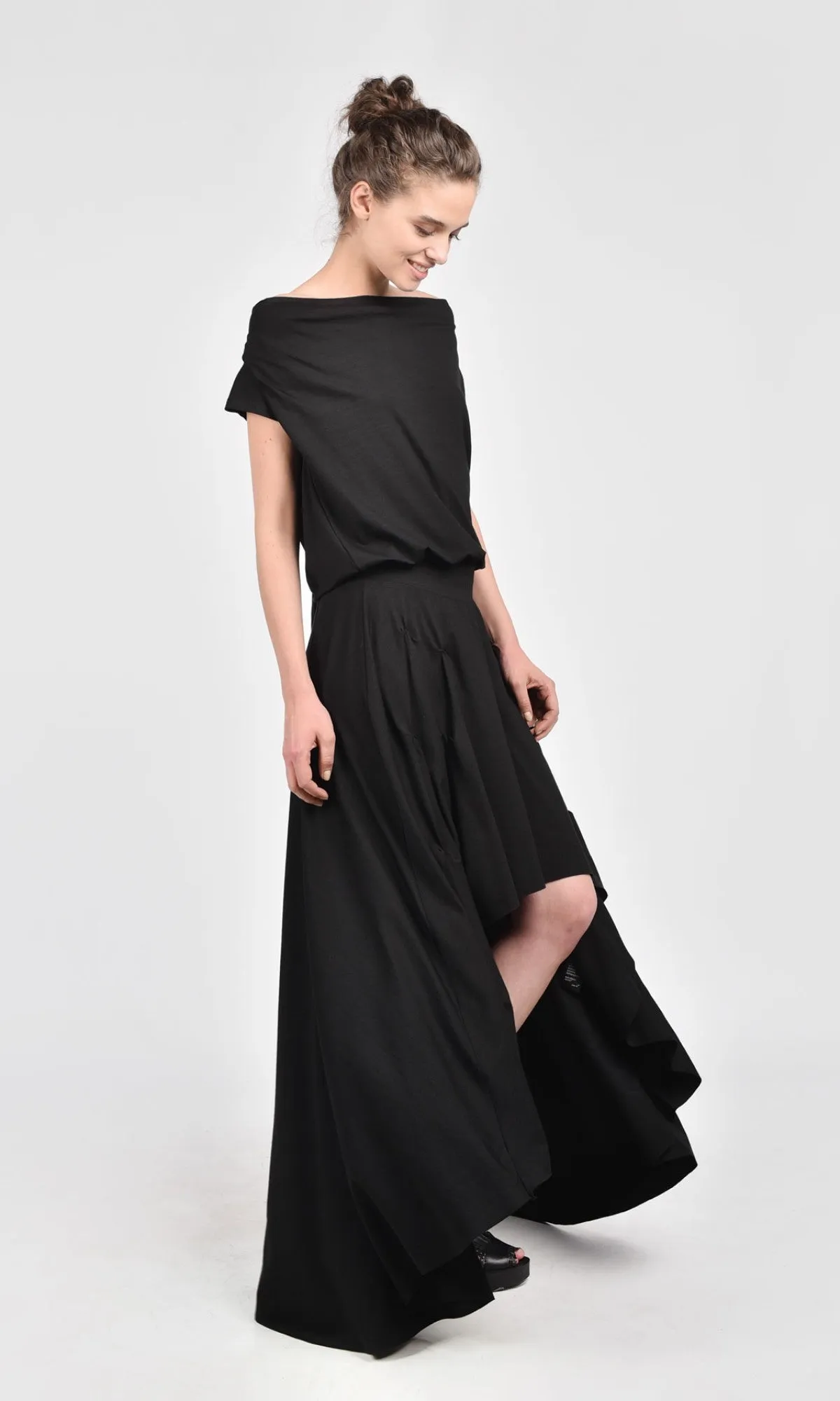 High Low Maxi Jersey Dress