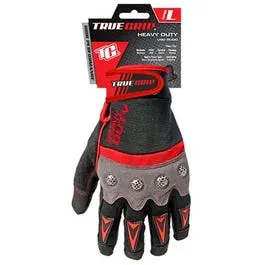 High-Performance Work Gloves, Touchscreen Compatible, Red, Gray & Black, Large