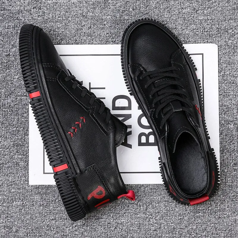 High Quality New Spring  Mens Casual Shoes Comfortable Flat Male Sneakers Fashion Outdoor White Breathable Non Leather Shoes