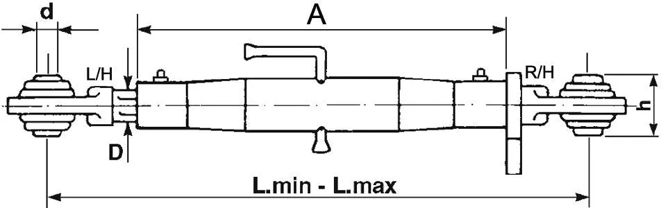 High Quality Top Link CAT 3-3 - L max 990mm