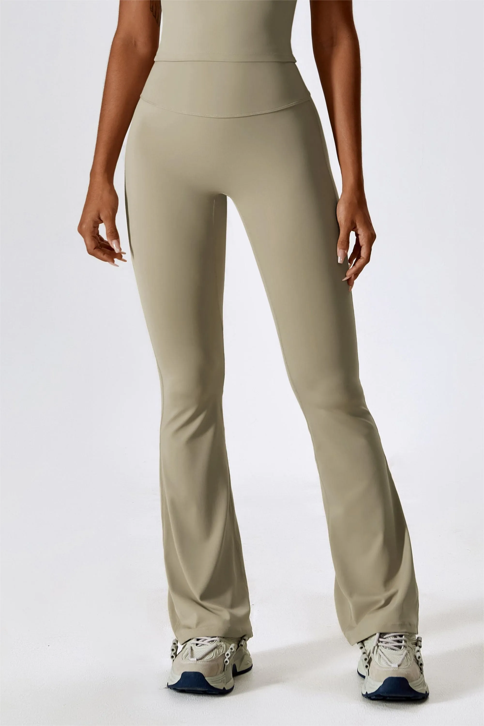 High-Rise Bootcut Flared Scrunch Leggings