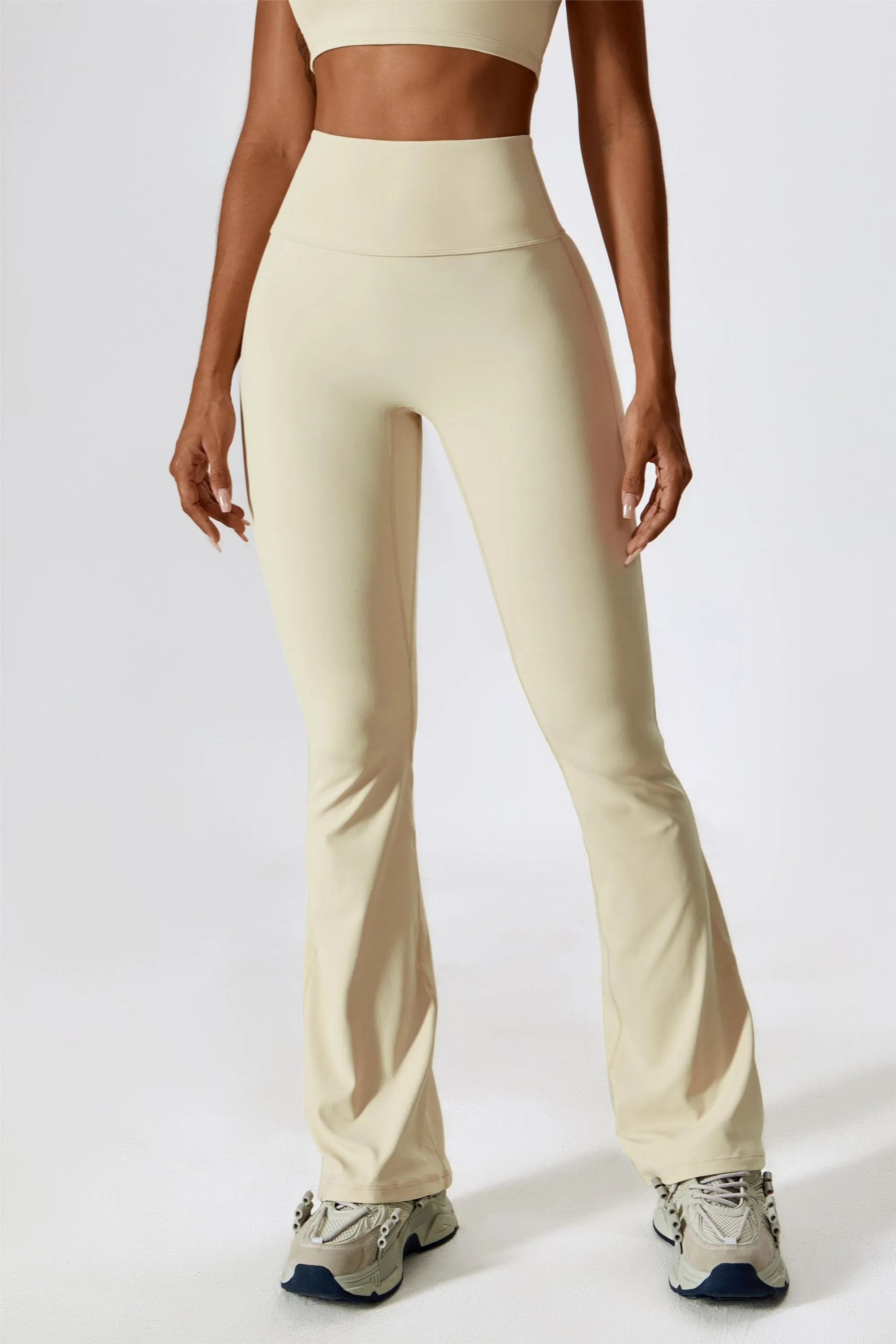 High-Rise Bootcut Flared Scrunch Leggings