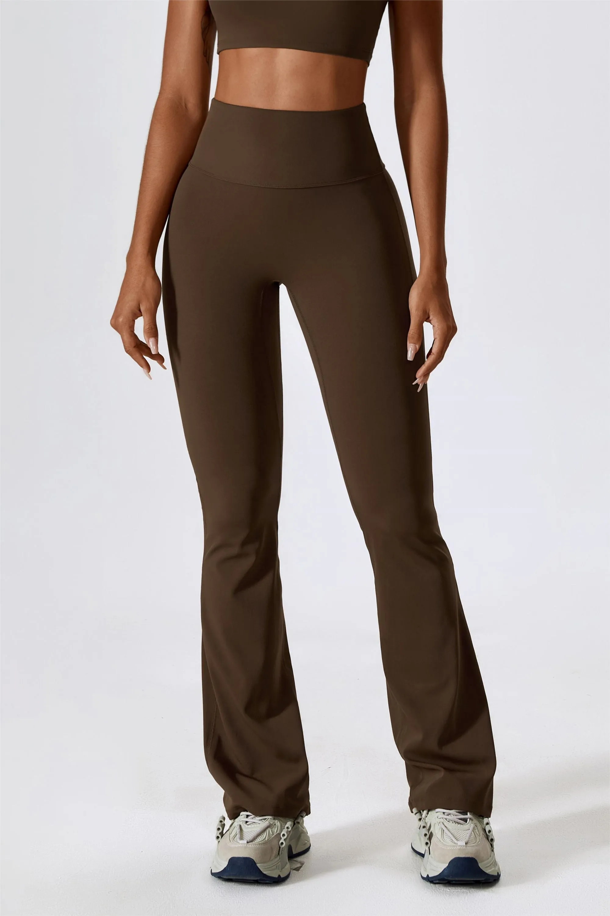 High-Rise Bootcut Flared Scrunch Leggings