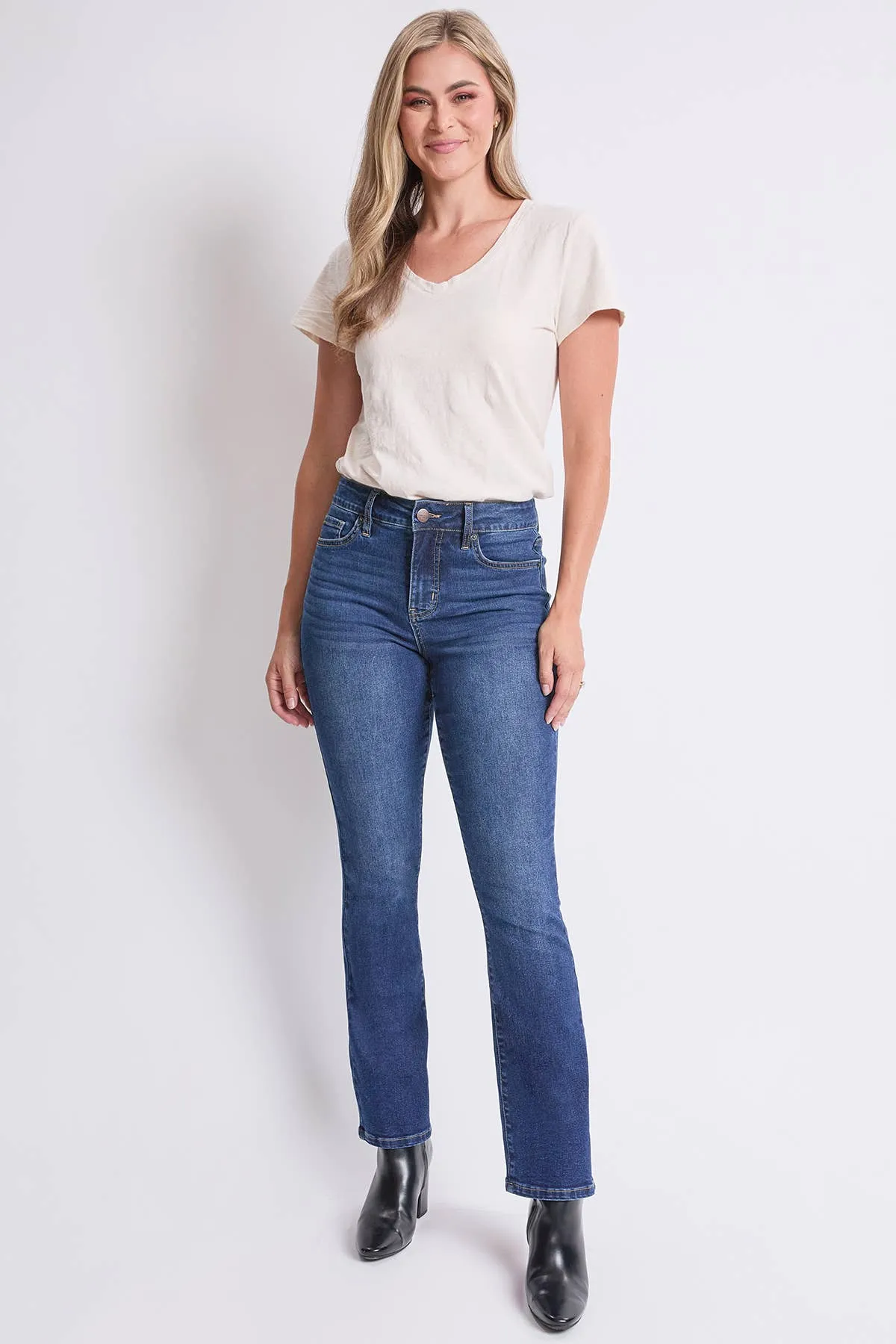 High Rise Slim Bootcut Jeans