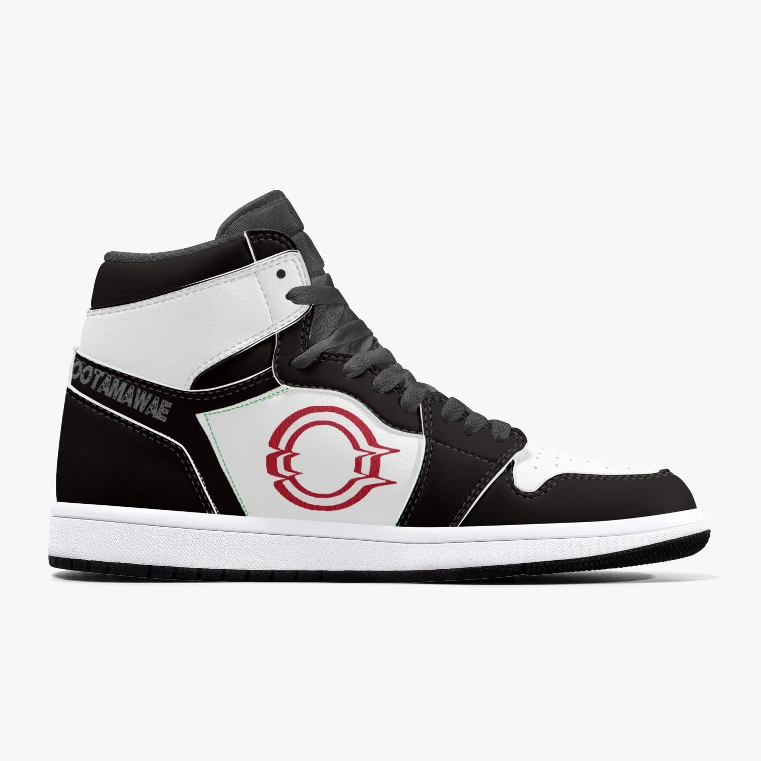 High-Top Leather Sneakers White & Black