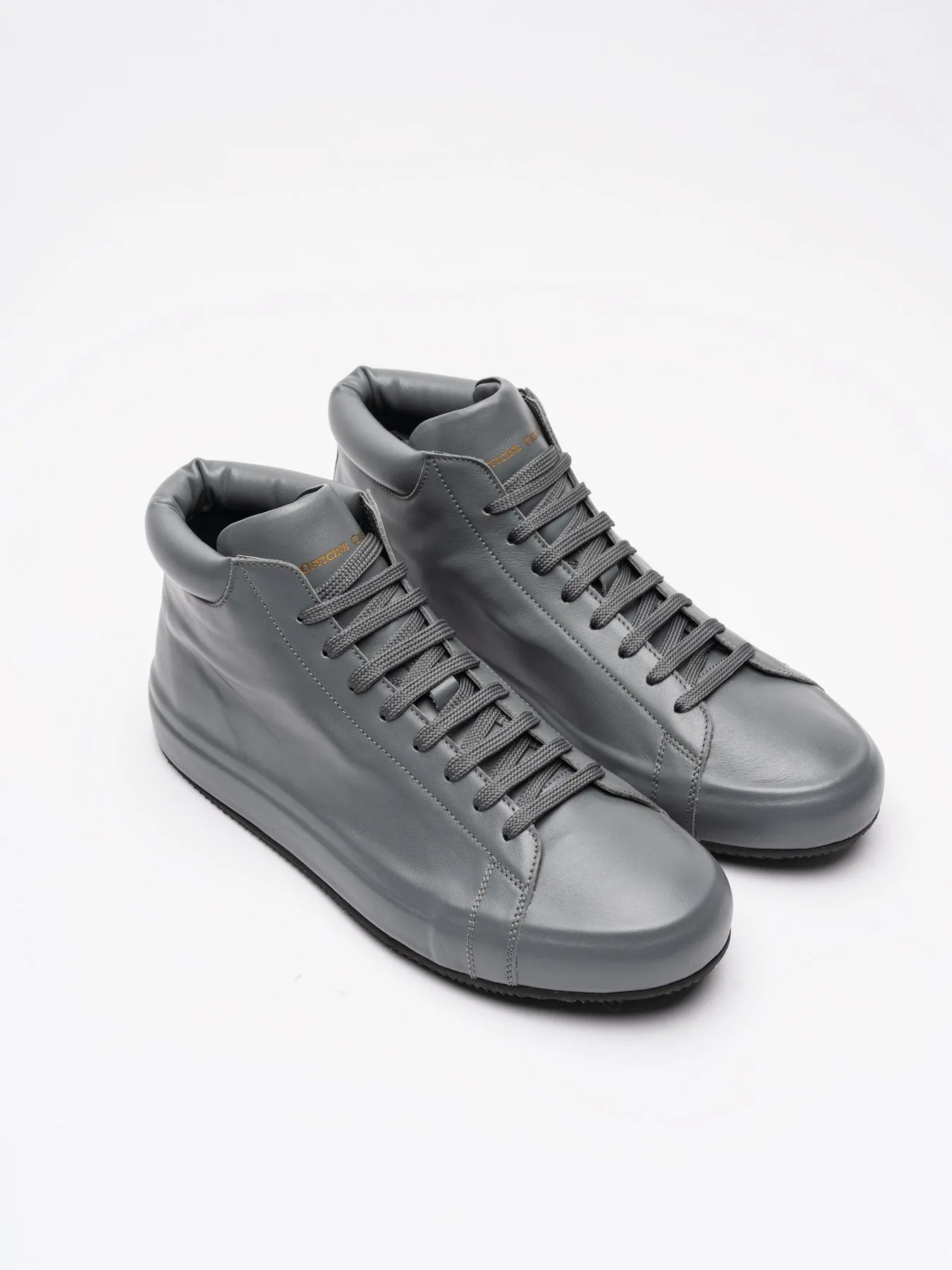 High-Top Leather Sneakers