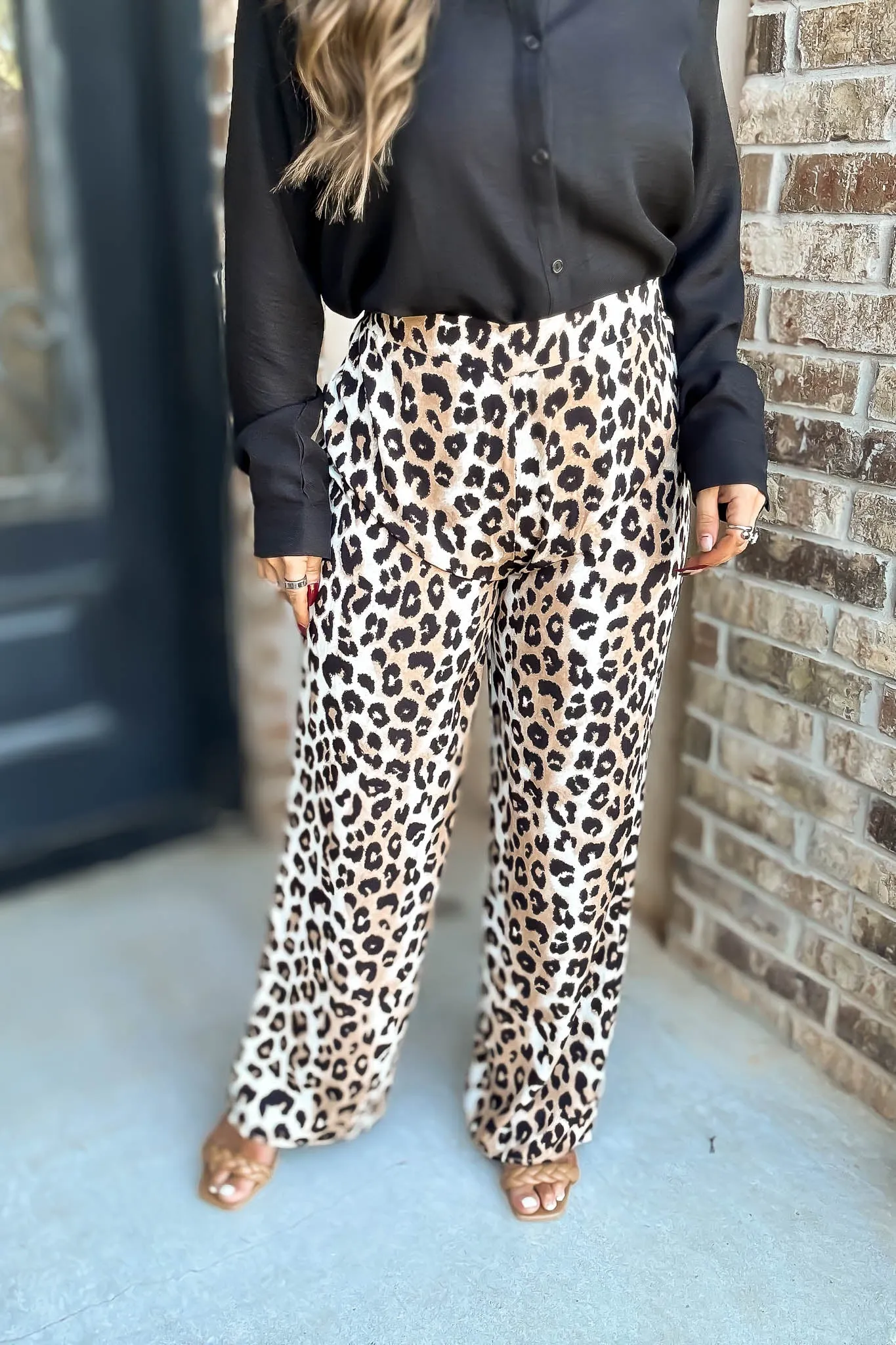 High Waisted Leopard Print Pants