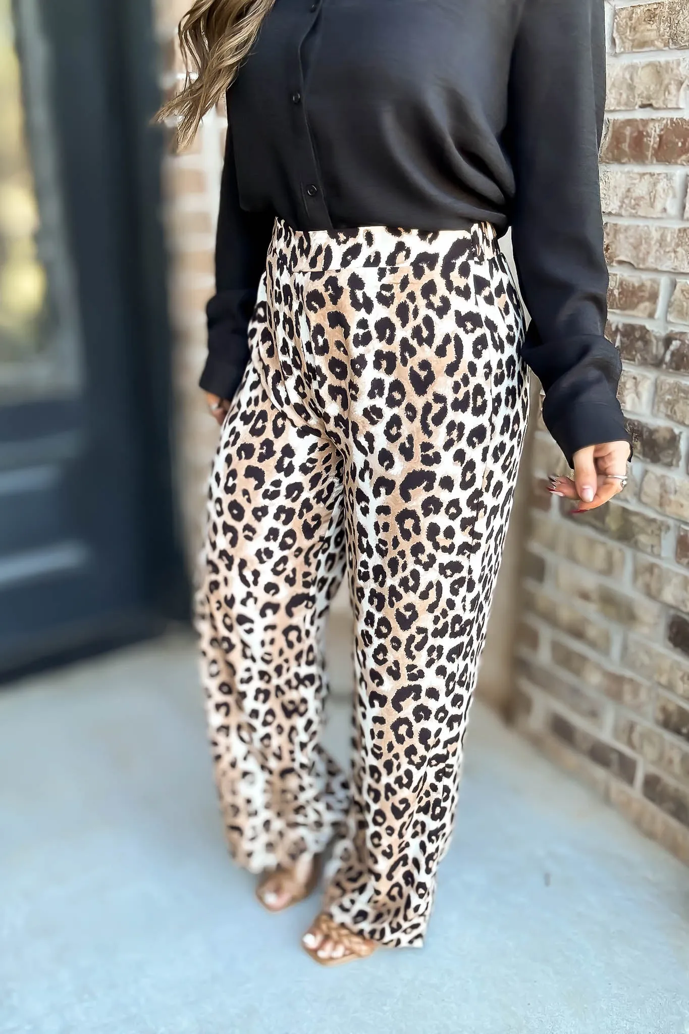 High Waisted Leopard Print Pants