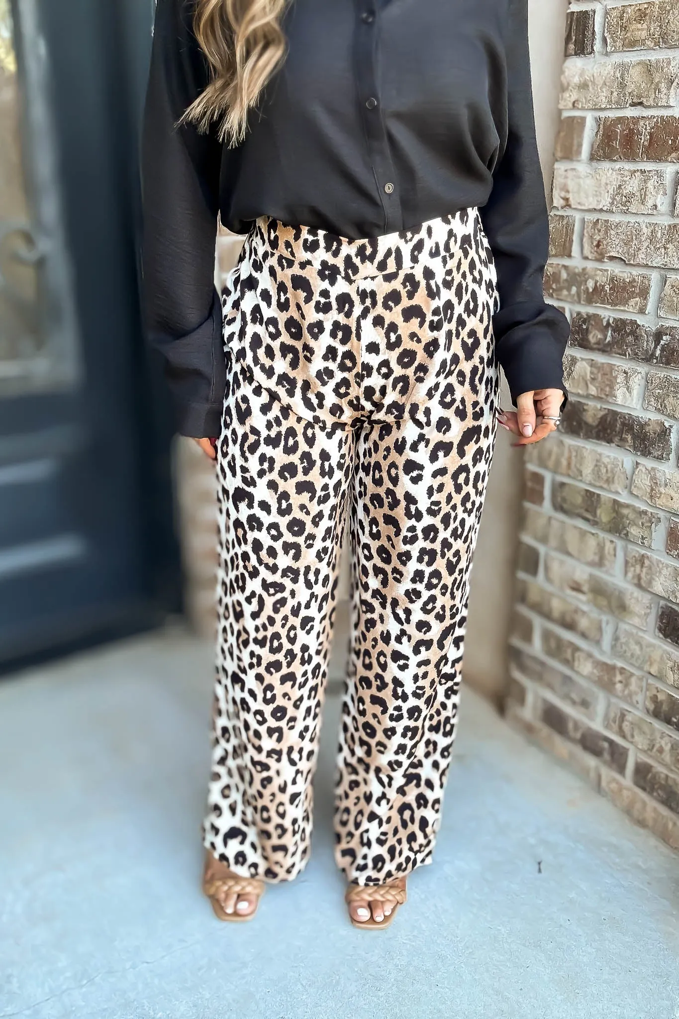 High Waisted Leopard Print Pants