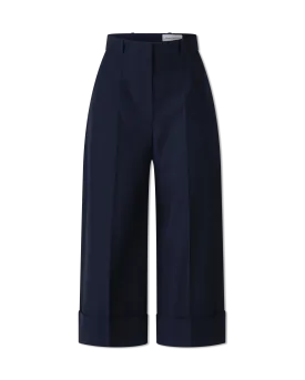 High-Waisted Wide-Leg Cropped Pants