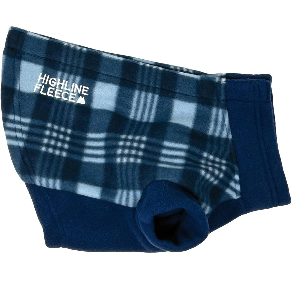 Highline Fleece Dog Coat Blue Plaid