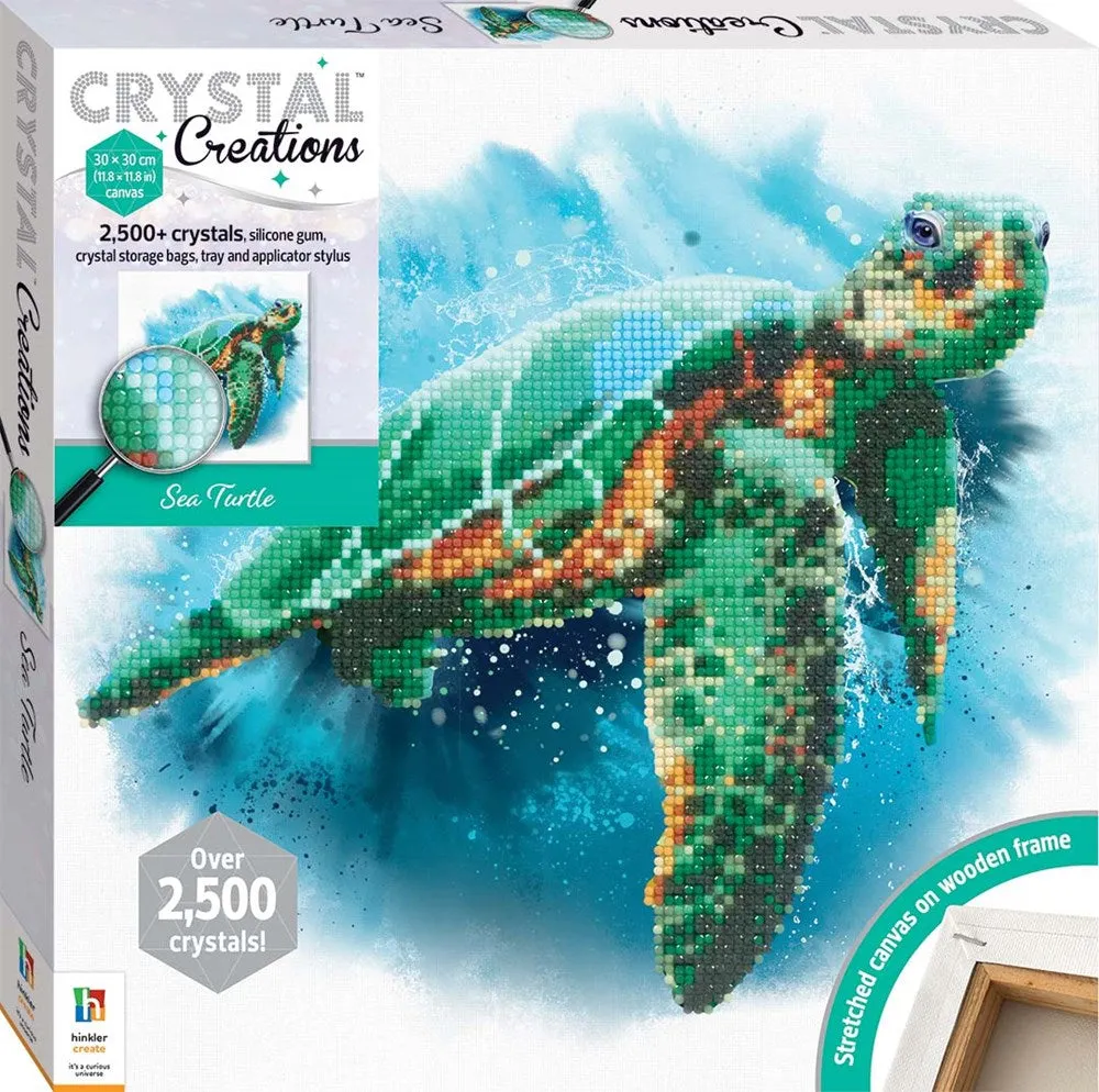 Hinkler Crystal Creations Canvas: Sea Turtle