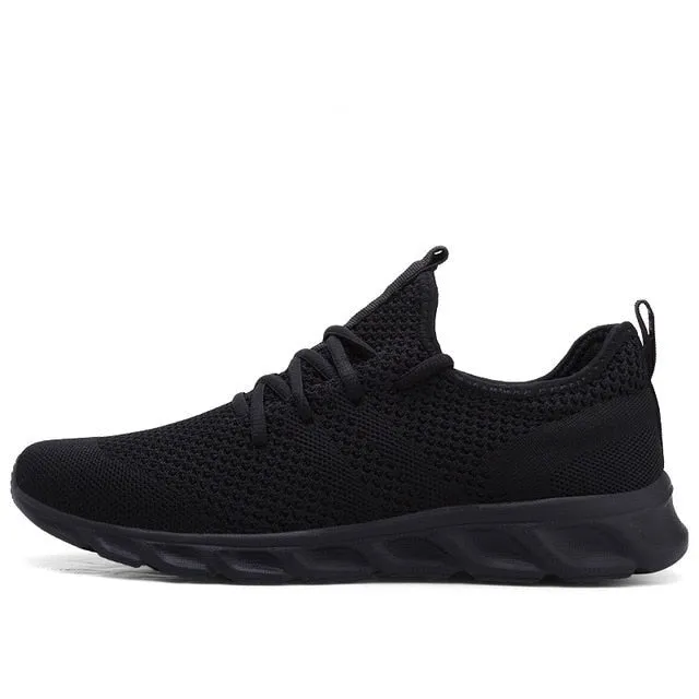 Hnzxzm Couple Casual Sports Shoes Men Women Mesh Breathable Comfortable Jogging Trainer Shoes Outdoor Walking Black Sneakers