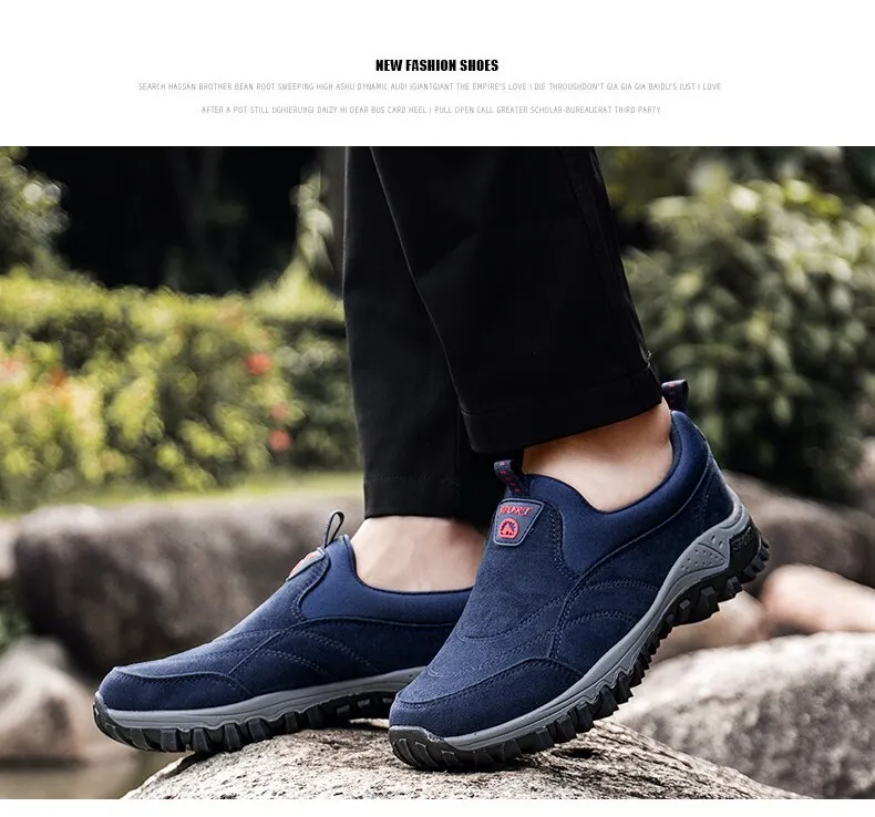 Hnzxzm Fall New Casual Shoes Mens Breathable Zapatillas Hombre 46 Large Size Slip-on Soft Platform Outdoor Men Sneakers