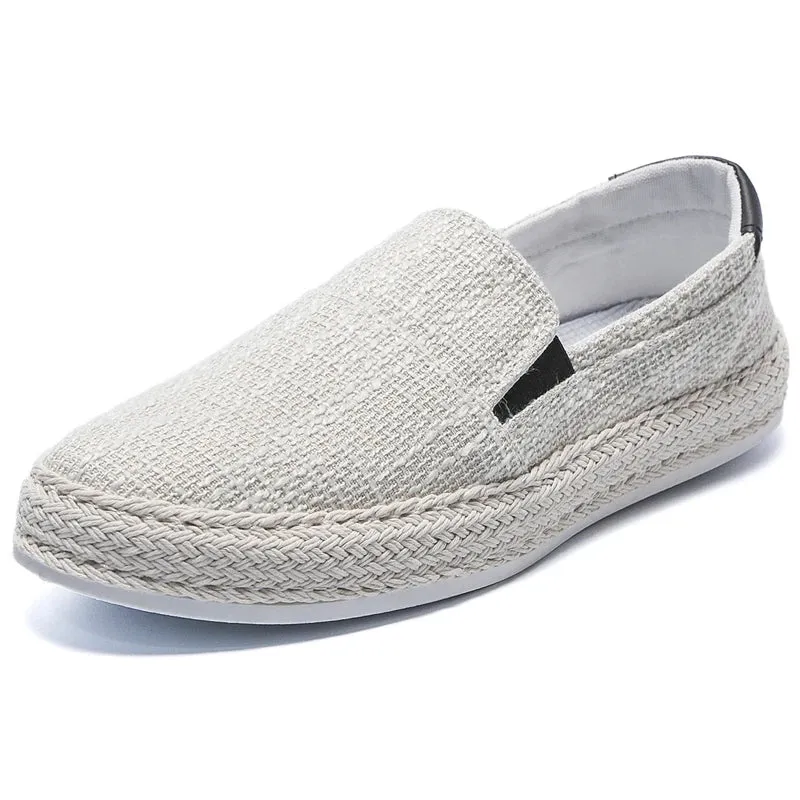 Hnzxzm Fashion Men Espadrilles New Breathable Casual Men Loafers Summer Casual Walking Canvas Sneakers Shoes Men Comfortable Sneakers