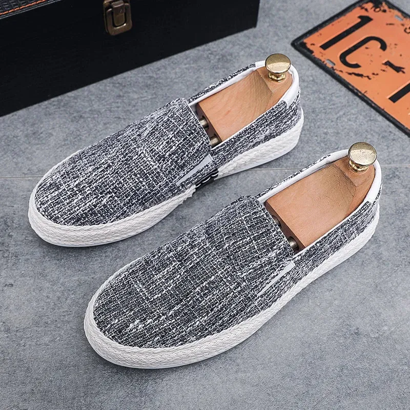 Hnzxzm Fashion Men Espadrilles New Breathable Casual Men Loafers Summer Casual Walking Canvas Sneakers Shoes Men Comfortable Sneakers