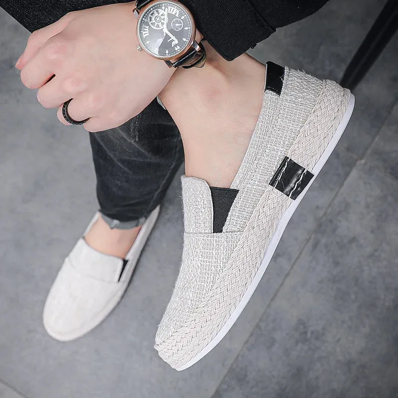 Hnzxzm Fashion Men Espadrilles New Breathable Casual Men Loafers Summer Casual Walking Canvas Sneakers Shoes Men Comfortable Sneakers