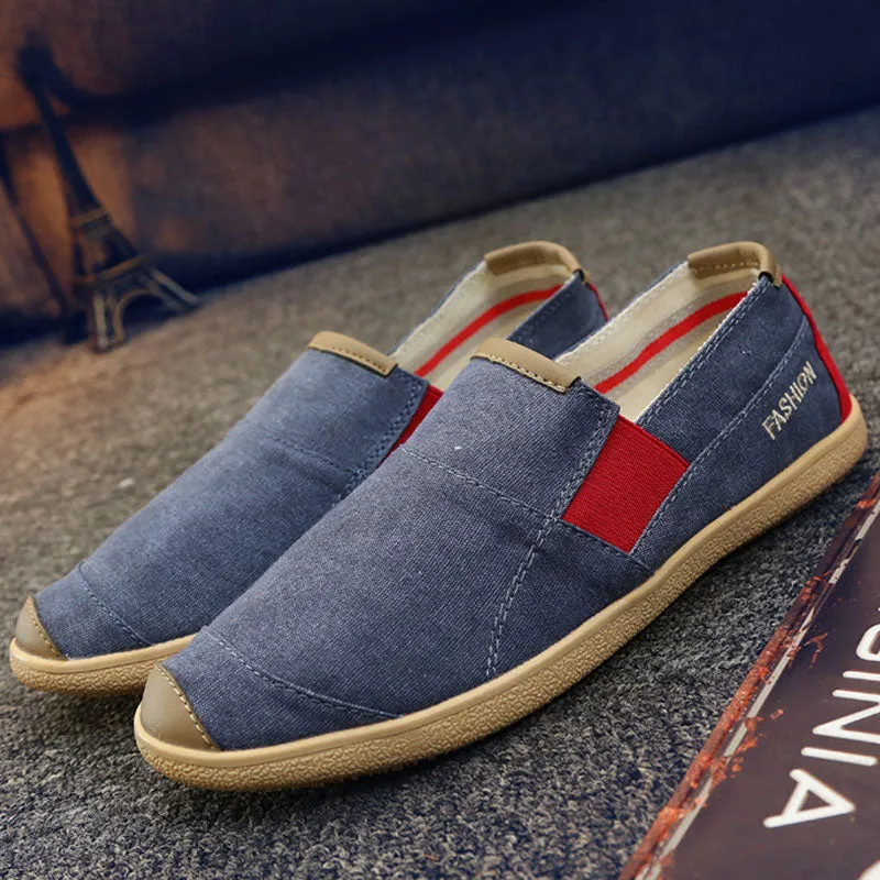 Hnzxzm Men Casual Shoes Espadrilles Slip on Breathable Classic Men Canvas Shoes Loafers Cheap Men Lazy Boat Driving Shoes For Men Comfy