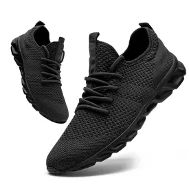 Hnzxzm Men Casual Sport Shoes Light Sneakers White Outdoor Breathable Mesh Black Running Shoes Athletic Jogging Tennis Shoes