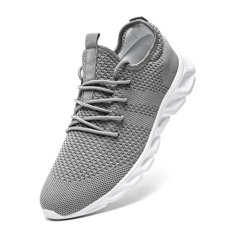 Hnzxzm Men Casual Sport Shoes Light Sneakers White Outdoor Breathable Mesh Black Running Shoes Athletic Jogging Tennis Shoes