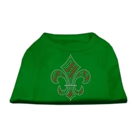 Holiday Fleur de Lis Rhinestone Shirts Emerald Green XXL (18)