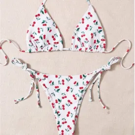 Holiday Split Halter Bikini