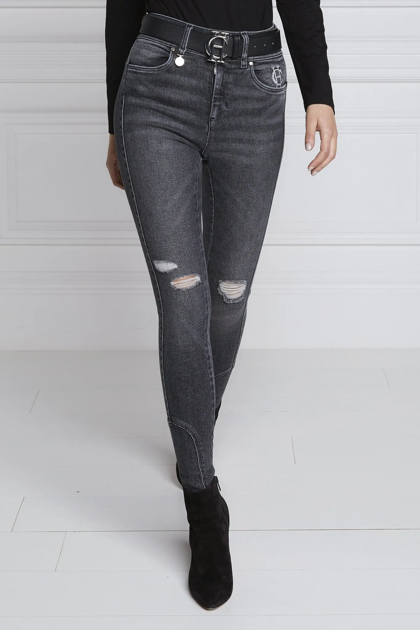 Holland Cooper Jodhpur Ladies Jean in Vintage Grey