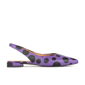 Holly - Black & Purple Polka Dot - Womens Designer Sandals