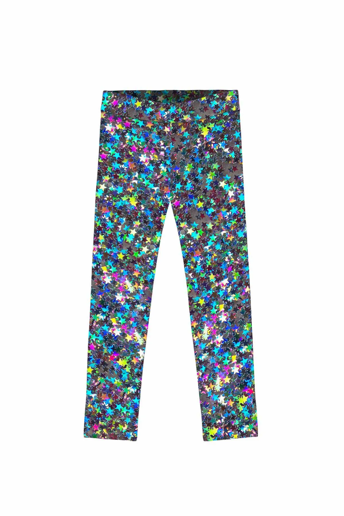 Hollywood Sparkle Lucy Grey Stars Print Party Leggings - Kids