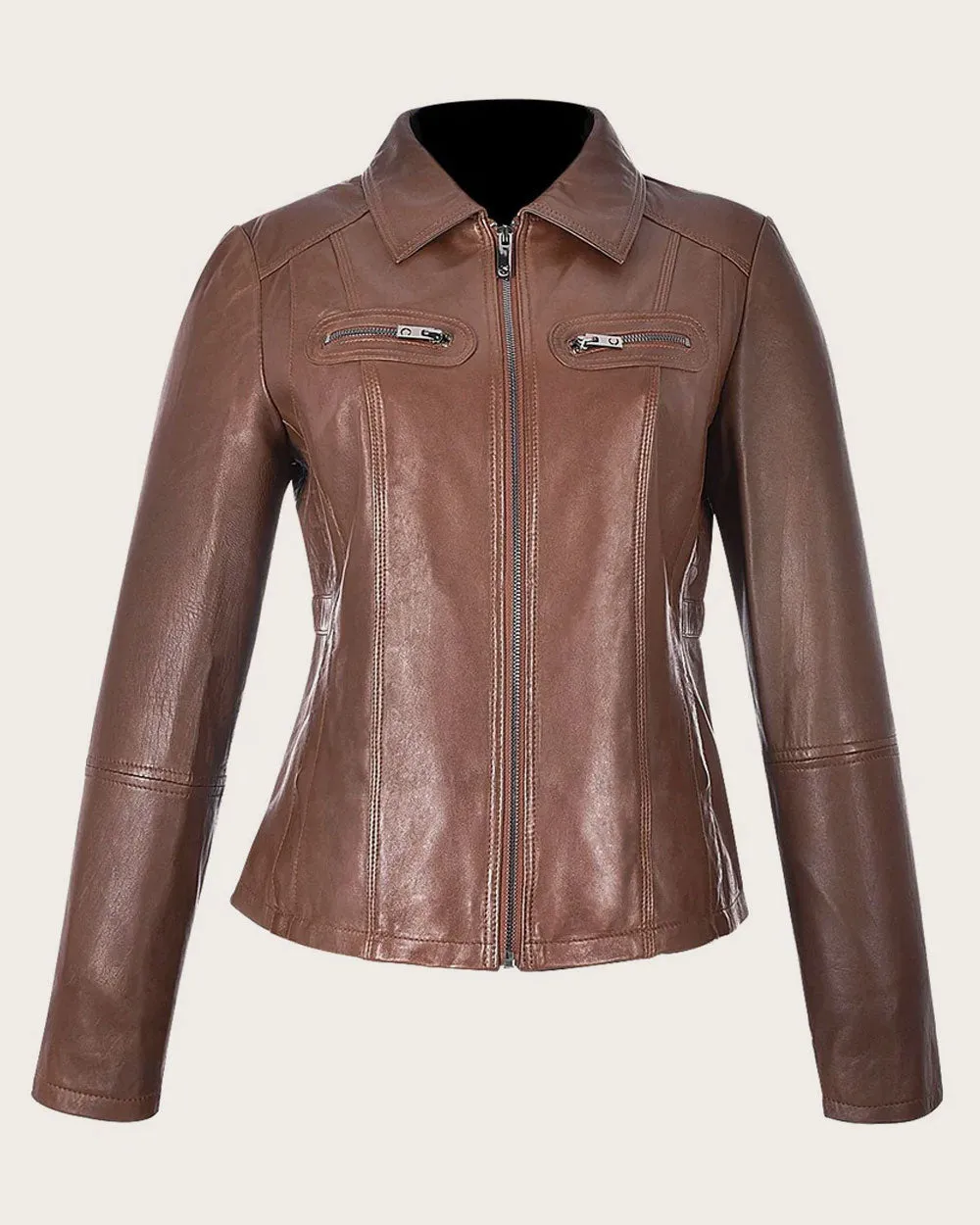 Honey brown minimalistic  jacket